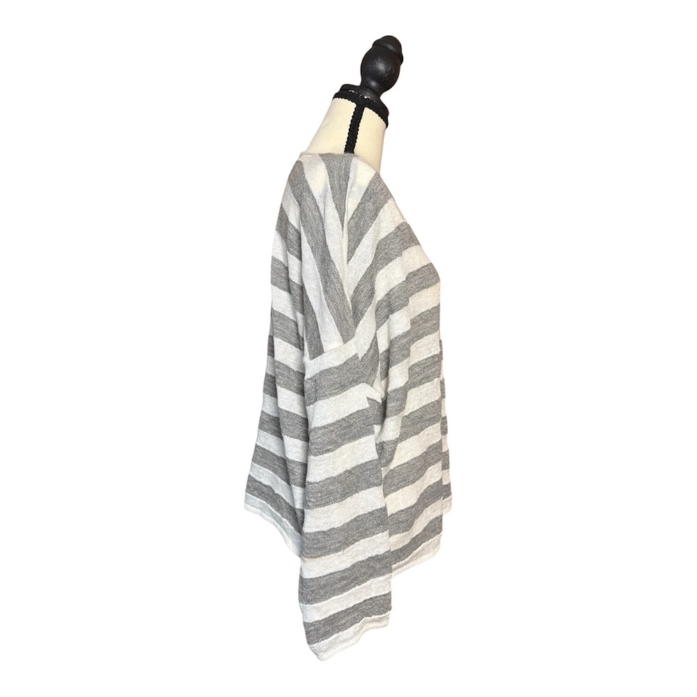 PLANET by Lauren G Striped Gray Women's Top